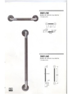 Asidero baño antideslizante recto inoxidable 3501