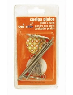 Soporte cuelgaplatos cincado