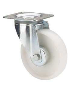 Rueda giratoria platina blanco