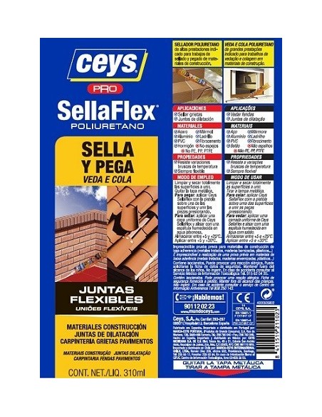Masilla poliuretano flexible interior/exterior 310ml