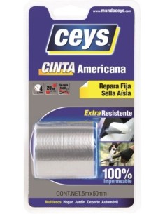 Cinta americana adhesiva plata