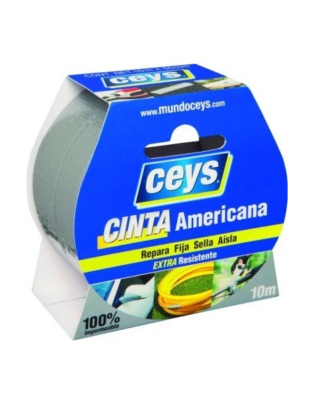 Cinta americana adhesiva plata