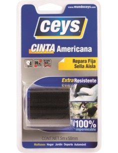 Cinta americana adhesiva negra