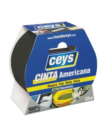 Cinta americana adhesiva negra
