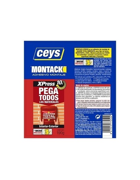 Adhesivo de montaje MONTACK EXPRESS