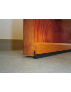 Burlete bajo puerta adhesivo PVC cepillo 915cm