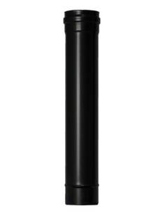 Tubo estufa pellet ø80 mm acero esmaltado negro