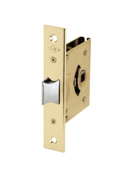 Picaporte puerta latonado madera embutir sinporte