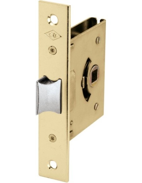 Picaporte puerta latonado madera embutir sinporte