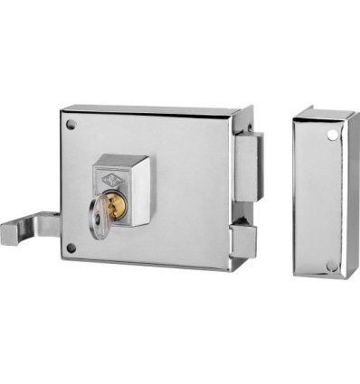 Cerradura sobreponer 100x60mmporte/paletón derecha