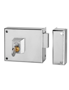 Cerradura sobreponer 100x60mm niquelado sin paletón