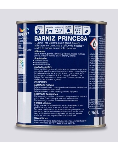 Barniz madera brillo interior/exterior sintético 250 ml