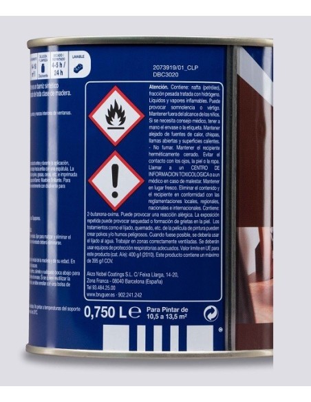 Barniz madera satinado interior sintético incoloro