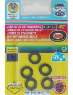 Junta fontanería plana goma 5 ud
