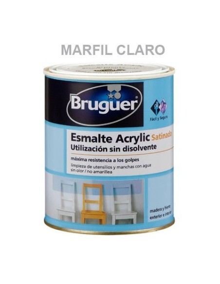 Esmalte acrílico satinado interior/exterior sin olor 250 ml