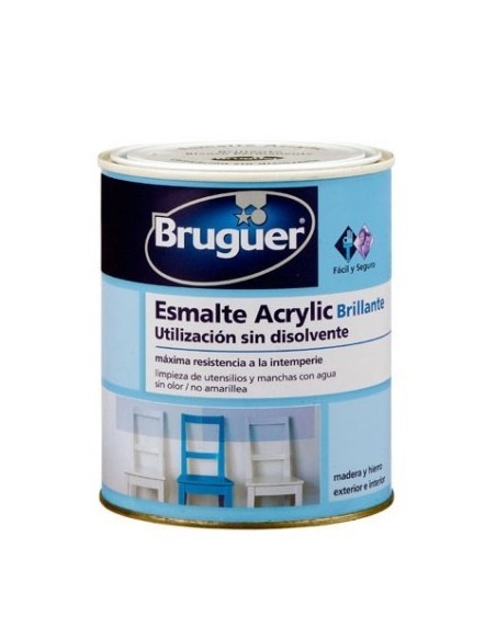 Esmalte acrílico brillo interior/exterior sin olor 750 ml
