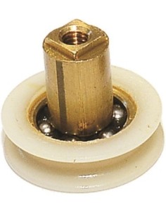 Rueda mampara tubo nylon blanco