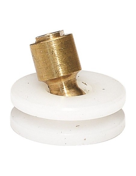 Rueda mampara tubo nylon blanco