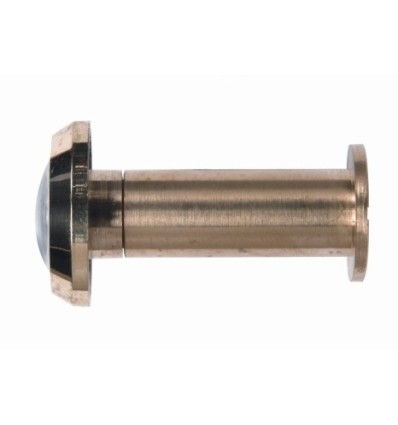 Mirilla puerta dorada gran angular 200° sin tapa Ø14 mm