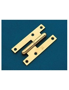 Pernio carpintería remachable latonada 80x41mm