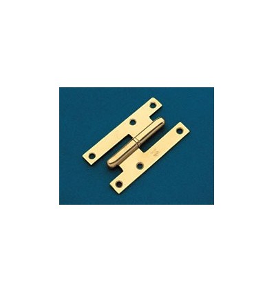 Pernio carpintería remachable latonada 80x41mm