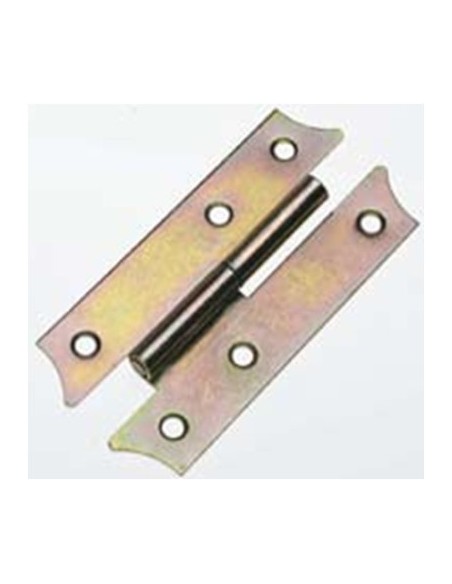 Pernio carpintería remachable bicromatado 138x60mm