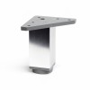Pata mueble cuadrada aluminio cromo brillo