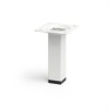 Juego patas mueble cuadradas 25x25x100 mm acero 4 ud