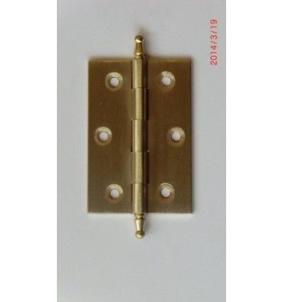 Bisagra mueble ventana con remate latón