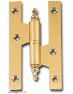 Pernio canto cuadrado con remate 100x57 mm latón 215LX