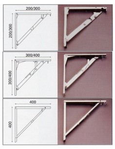Soporte escuadra abatible cromada