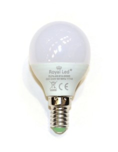 Lámpara LED esférica E14 4w 400 lumens