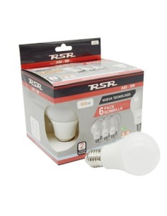 Lámpra LED estandar E27 9w 800 lumens 6 ud