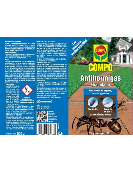 Insecticida hormigas granulado talquera