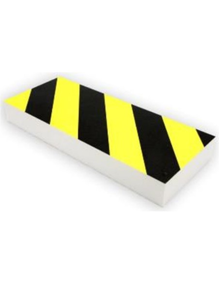 Protector antigolpes adhesivo polietileno negro/amarillo