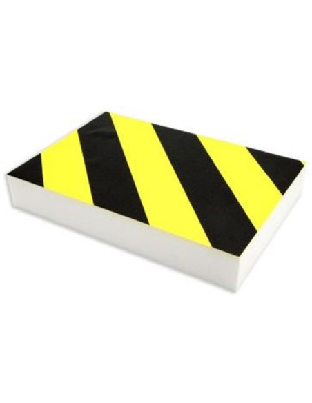 Protector antigolpes adhesivo polietileno negro/amarillo