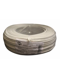 Rollo manguera eléctrica H03VVH2-F plana blanca 100 m