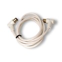 Prolongador cable antena acodado blanco