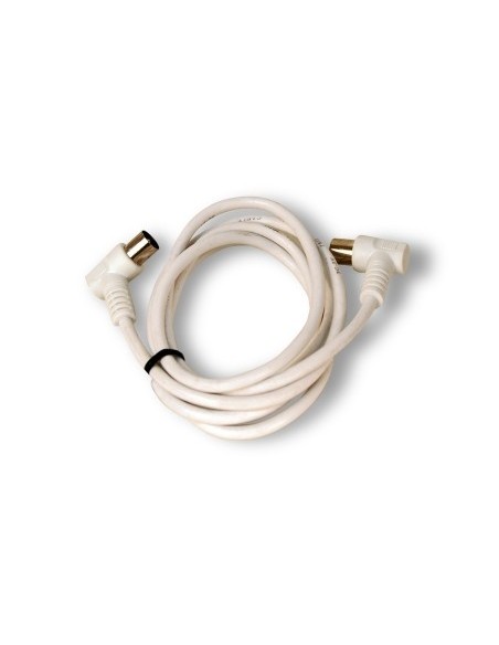 Prolongador cable antena acodado blanco