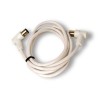 Prolongador cable antena acodado blanco