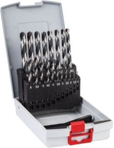 JUEGO BROCA METAL RECTIFICADA HSS-R 1-10MM 19 PZAS POINTTEQ