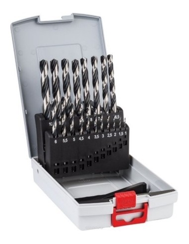 JUEGO BROCA METAL RECTIFICADA HSS-R 1-10MM 19 PZAS POINTTEQ