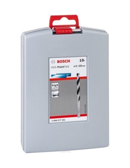 JUEGO BROCA METAL RECTIFICADA HSS-R 1-10MM 19 PZAS POINTTEQ