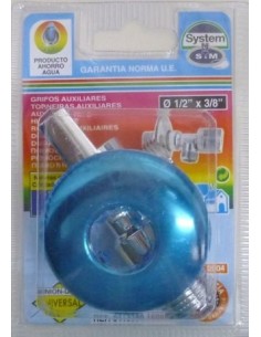 LLAVE FONTANERO REGUL. 1/2"X3/8" 1/4 VUELTA S&M