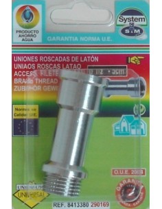 UNION ALARGO GRIFOS M-H 1/2" - 5CM CROMO S&M