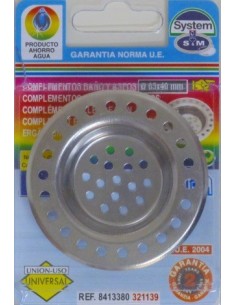 REJILLA FREGAD DESAGUE GRANDE INOX S&M