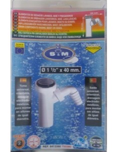 TOMA DESAGUE LAVADORA S&M