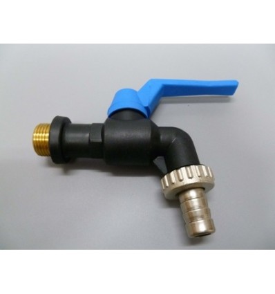 GRIFO ESFERA 1/2" ANTIHIELO PL NE/AZ S&M