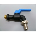 GRIFO ESFERA 1/2" ANTIHIELO PL NE/AZ S&M