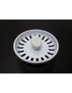 TAPON FREGAD REJILLA Ø113MM VASTAGO PVC BLANCA S&M